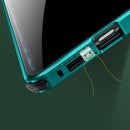 For Samsung Galaxy S20 FE 5G Four-corner Shockproof Anti-peeping Magnetic Metal Frame Double-sided Tempered Glass Case(Green)