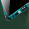 For Samsung Galaxy S20 FE 5G Four-corner Shockproof Anti-peeping Magnetic Metal Frame Double-sided Tempered Glass Case(Green)