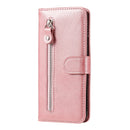 For Motorola Moto G9 Plus Fashion Calf Texture Zipper Horizontal Flip Leather Case with Holder & Card Slots & Wallet(Rose Gold)