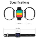 T500+ 1.75 inch IPS Screen IP67 Waterproof Smart Watch, Support Sleep Monitor / Heart Rate Monitor / Bluetooth Call, Style:Sport Button Strap(White)