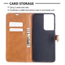 For Samsung Galaxy S21 Ultra 5G Color Matching Denim Texture Horizontal Flip Leather Case with Holder & Card Slots & Wallet & Lanyard(Black)