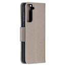 For Samsung Galaxy S21 5G Embossing Two Butterflies Pattern Horizontal Flip PU Leather Case with Holder & Card Slot & Wallet & Lanyard(Grey)