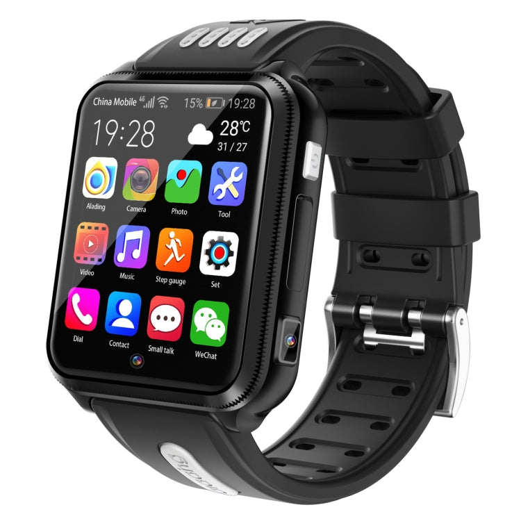 H1 1.54 inch Full-fit Screen Dual Cameras Smart Phone Watch, Support SIM Card / GPS Tracking / Real-time Trajectory / Temperature Monitoring (Black Grey)