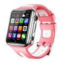 W5 1.54 inch Full-fit Screen Dual Cameras Smart Phone Watch, Support SIM Card / GPS Tracking / Real-time Trajectory / Temperature Monitoring,1GB+4GB(Silver Pink)