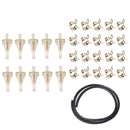 10 PCS Universal Car Engine Oil Separator Reservoir Tank Filter + Tubing + Hose Clamp
