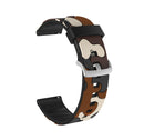 20mm For Amazfit Pop Camouflage Silicone Watch Band with Silver Buckle(2)