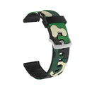 20mm For Amazfit Pop Camouflage Silicone Watch Band with Silver Buckle(4)