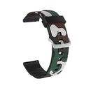 22mm For Amazfit Smart Sport Watch / Smart Sport Watch 2 / Smart Sport Watch 3 / Smart Sport Watch 2S Camouflage Silicone Watch Band with Silver Buckle(3)