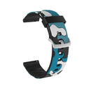 22mm For Amazfit Smart Sport Watch / Smart Sport Watch 2 / Smart Sport Watch 3 / Smart Sport Watch 2S Camouflage Silicone Watch Band with Silver Buckle(6)