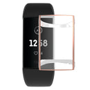 For Fitbit Charge 3 / 4 Full Coverage Plating TPU Watch Case(Rose Gold)