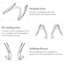 S925 Sterling Silver Simple Style Lines Women Earrings