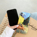 IMD Workmanship TPU Oil Painting Protective Case For iPhone 11(Starry Night)