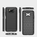 For Xiaomi Poco X3 NFC Brushed Texture Carbon Fiber TPU Case(Black)