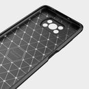 For Xiaomi Poco X3 NFC Brushed Texture Carbon Fiber TPU Case(Black)
