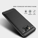 For Xiaomi Poco X3 NFC Brushed Texture Carbon Fiber TPU Case(Navy Blue)