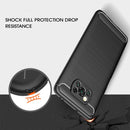 For Xiaomi Poco X3 NFC Brushed Texture Carbon Fiber TPU Case(Red)