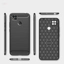 For Xiaomi Redmi 9C Brushed Texture Carbon Fiber TPU Case(Black)