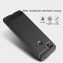 For Xiaomi Redmi 9C Brushed Texture Carbon Fiber TPU Case(Black)