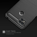 For Xiaomi Redmi 9C Brushed Texture Carbon Fiber TPU Case(Red)