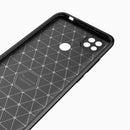 For Xiaomi Redmi 9C Brushed Texture Carbon Fiber TPU Case(Red)