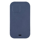 Magsafe Case Leather Sleeve Case with Lanyard & Card Slot & Time View Window For iPhone 12 Pro Max(Navy Blue)
