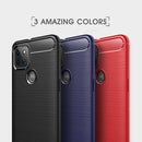 For Motorola Moto G9 Power Brushed Texture Carbon Fiber TPU Case(Black)
