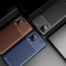 For Samsung Galaxy A12 Carbon Fiber Texture Shockproof TPU Case(Black)