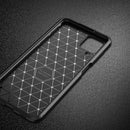 For Samsung Galaxy A12 Carbon Fiber Texture Shockproof TPU Case(Blue)