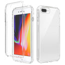 Shockproof High Transparency Two-color Gradual Change PC+TPU Candy Colors Protective Case For iPhone SE 2022 / SE 2020 / 8 / 7(Transparent)