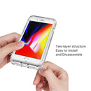 Shockproof High Transparency Two-color Gradual Change PC+TPU Candy Colors Protective Case For iPhone SE 2022 / SE 2020 / 8 / 7(Transparent)