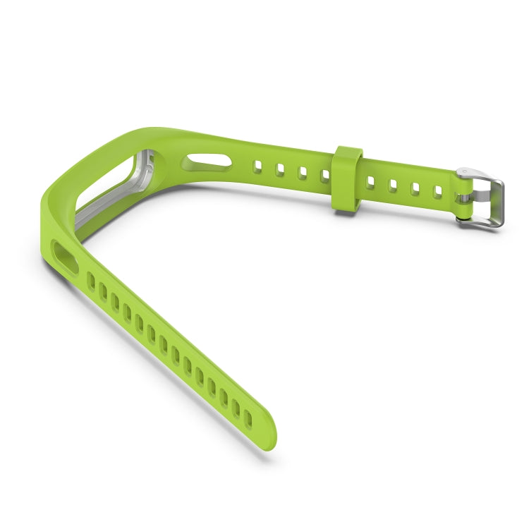 For Huawei Honor Band 4 Running Version / Band 3e Universal Silicone Watch Band(Lime Green)