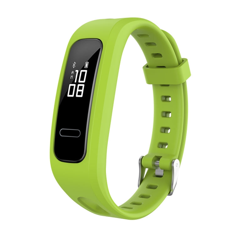 For Huawei Honor Band 4 Running Version / Band 3e Universal Silicone Watch Band(Lime Green)