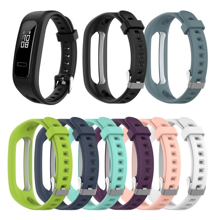 For Huawei Honor Band 4 Running Version / Band 3e Universal Silicone Replacement Wrist Strap Watchband(White)