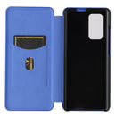 For LG Wing 5G Carbon Fiber Texture Magnetic Horizontal Flip TPU + PC + PU Leather Case with Card Slot(Blue)