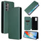 For LG Wing 5G Carbon Fiber Texture Magnetic Horizontal Flip TPU + PC + PU Leather Case with Card Slot(Green)