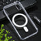 Magsafe Case Simple Magnetic Ring All-inclusive Clear Crystal Acrylic PC +TPU Shockproof Case For iPhone X / XS(Transparent)