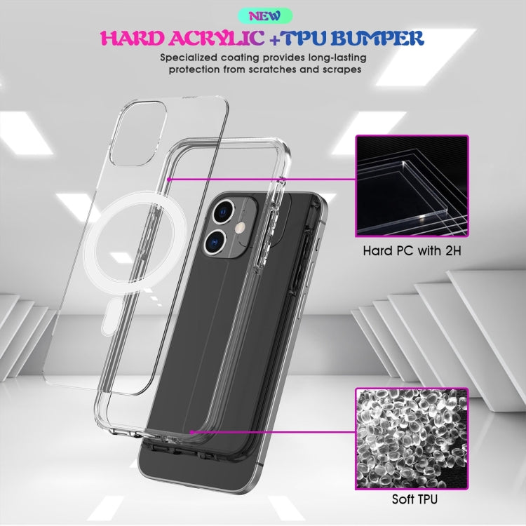 Magsafe Case Simple Magnetic Ring All-inclusive Clear Crystal Acrylic PC +TPU Shockproof Case For iPhone X / XS(Transparent)