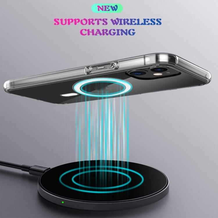 Magsafe Case Simple Magnetic Ring All-inclusive Clear Crystal Acrylic PC +TPU Shockproof Case For iPhone X / XS(Transparent)