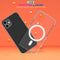 Magsafe Case Simple Magnetic Ring All-inclusive Clear Crystal Acrylic PC +TPU Shockproof Case For iPhone X / XS(Transparent)