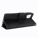 For Samsung Galaxy A12 / M12 / F12 Solid Color Skin Feel Magnetic Buckle Horizontal Flip Calf Texture PU Leather Case with Holder & Card Slots & Wallet(Black)