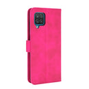 For Samsung Galaxy A12 / M12 / F12 Solid Color Skin Feel Magnetic Buckle Horizontal Flip Calf Texture PU Leather Case with Holder & Card Slots & Wallet(Rose Red)