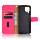 For Samsung Galaxy A12 / M12 / F12 Solid Color Skin Feel Magnetic Buckle Horizontal Flip Calf Texture PU Leather Case with Holder & Card Slots & Wallet(Rose Red)