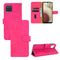 For Samsung Galaxy A12 / M12 / F12 Solid Color Skin Feel Magnetic Buckle Horizontal Flip Calf Texture PU Leather Case with Holder & Card Slots & Wallet(Rose Red)