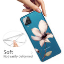 For Samsung Galaxy A12 Colored Drawing Clear TPU Protective Cases(A Lotus)