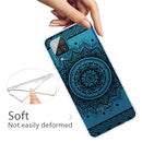 For Samsung Galaxy A12 Colored Drawing Clear TPU Protective Cases(Mandala)