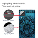 For Samsung Galaxy A12 Colored Drawing Clear TPU Protective Cases(Mandala)