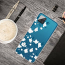 For Samsung Galaxy A12 Shockproof Painted Transparent TPU Protective Case(Magnolia)