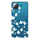 For Samsung Galaxy A12 Shockproof Painted Transparent TPU Protective Case(Magnolia)