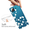 For Samsung Galaxy A12 Shockproof Painted Transparent TPU Protective Case(Magnolia)