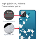 For Samsung Galaxy A12 Shockproof Painted Transparent TPU Protective Case(Magnolia)